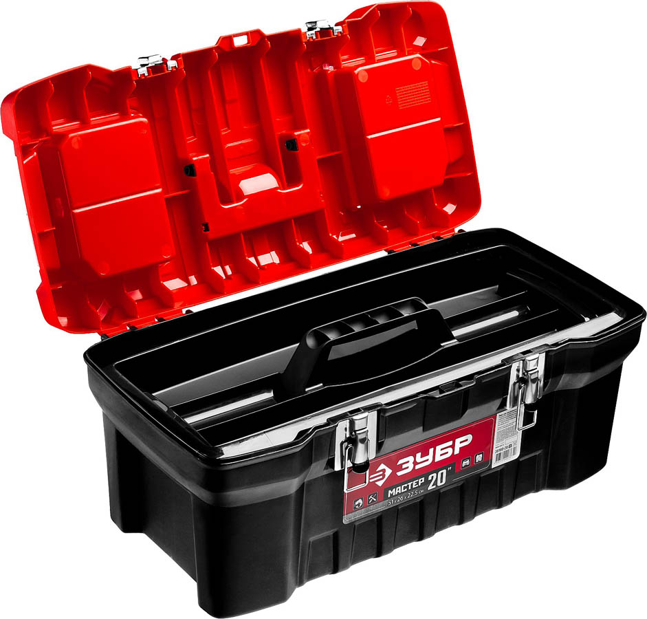 ЗУБР 510 x 260 x 225 мм, (20''), пластиковый, ящик для инструментов МАСТЕР-20 38180-20_z02 купить по цене 1 429 ₽ в интернет магазине ТЕХСАД