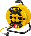 STAYER 20 м, 4000 Вт, ПВС 3х2.5, силовой удлинитель на катушке M 325 55064-20 купить по цене 3 850 ₽ в интернет магазине ТЕХСАД