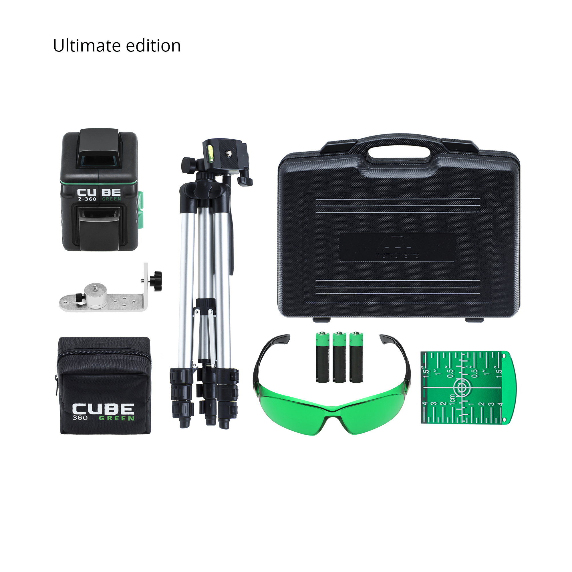 Лазерный уровень ADA CUBE 2-360 GREEN ULTIMATE EDITION купить по цене 16&nbsp;990 ₽ в интернет магазине ТЕХСАД