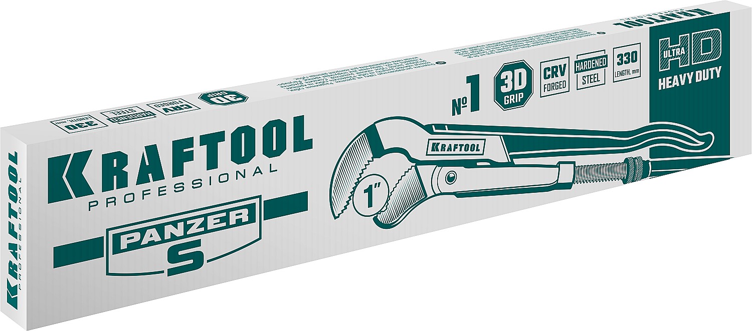 KRAFTOOL №1, изогнутые губки, ключ трубный PANZER-S 2733-10_z02 купить по цене 1 450 ₽ в интернет магазине ТЕХСАД