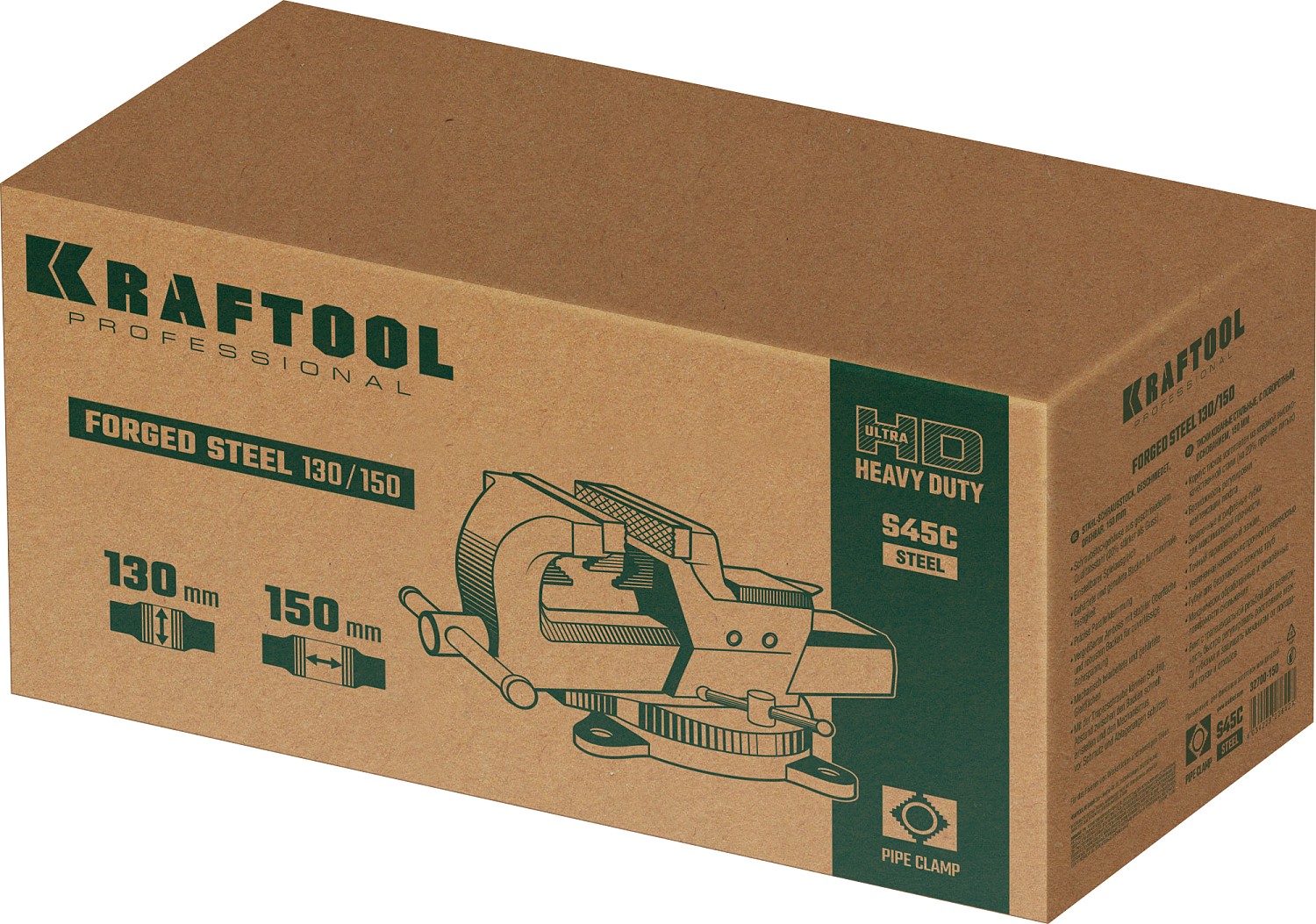 KRAFTOOL 150 мм, кованные стальные слесарные тиски FORGE 32700-150 купить по цене 21 680 ₽ в интернет магазине ТЕХСАД