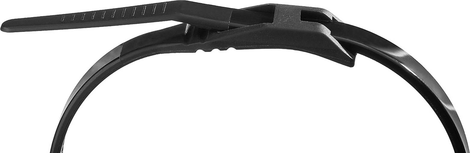 ЗУБР 280х7.6, 10 шт., хомуты нейлоновые черные, с плоским замком КОБРА 30935-76-280 Профессионал купить по цене 188 ₽ в интернет магазине ТЕХСАД