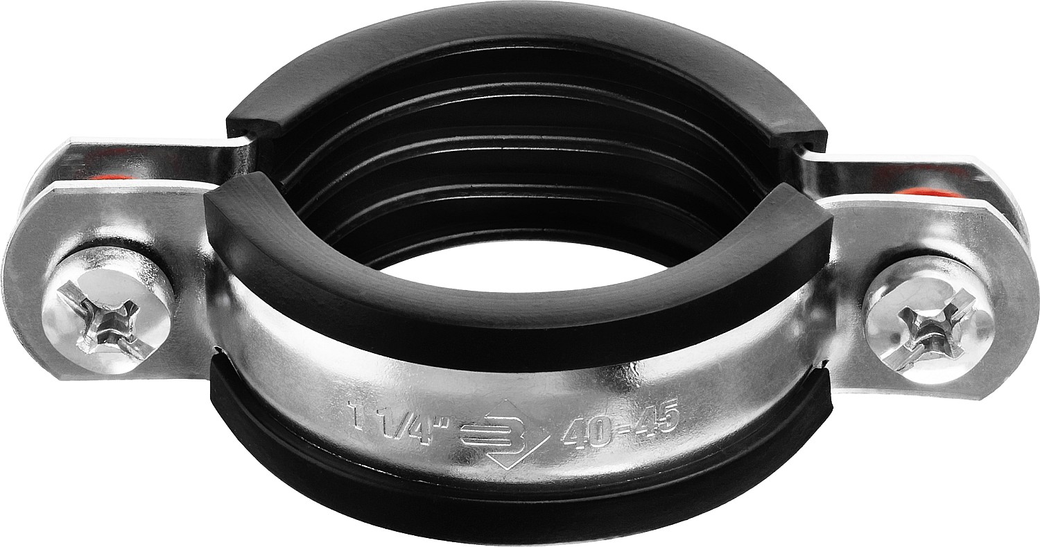 ЗУБР 8 шт., 1 1/4'', оцинкованный, хомут трубный с гайкой 37850-40-45 Мастер купить по цене 470 ₽ в интернет магазине ТЕХСАД