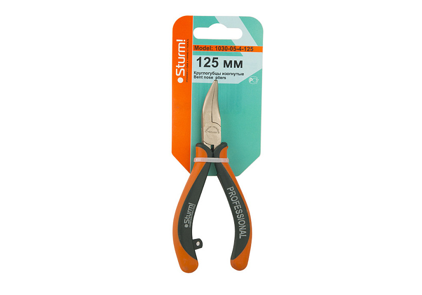 Круглогубцы изогнутые 125мм Sturm! 1030-05-4-125 купить по цене 330 ₽ в интернет магазине ТЕХСАД