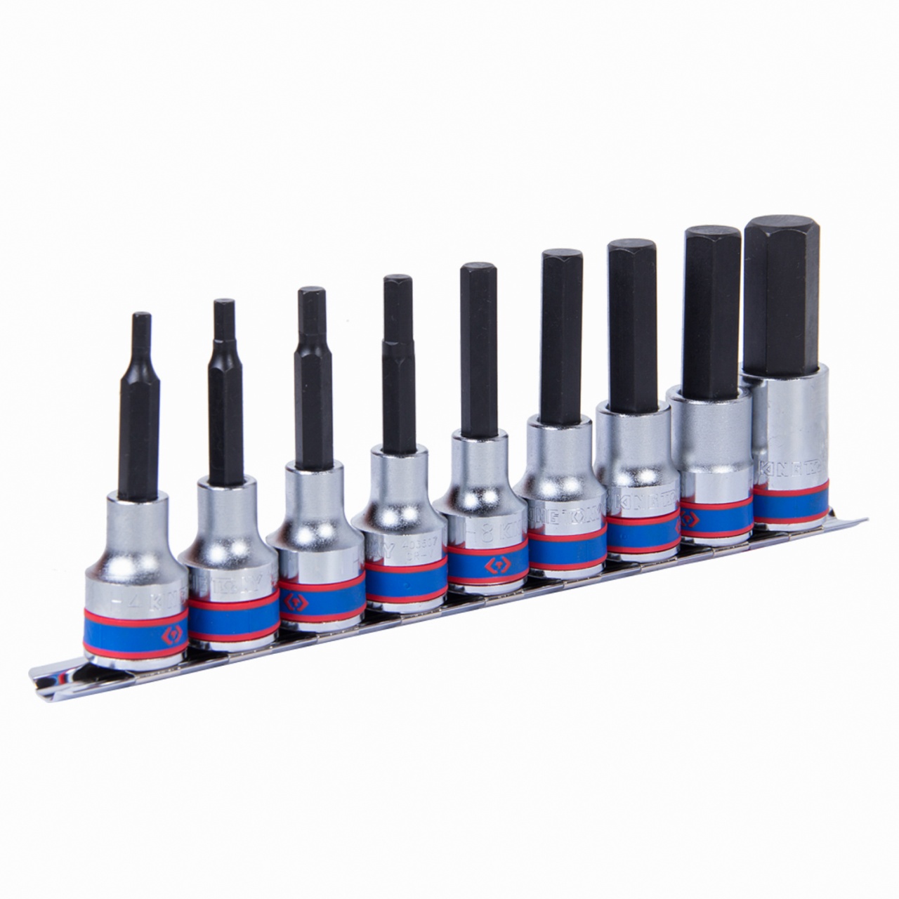 Набор торцевых насадок 1/2'', Hex, 4-17 мм, L = 80 мм, 9 предметов KING TONY 4120PR10 купить по цене 3 660 ₽ в интернет магазине ТЕХСАД