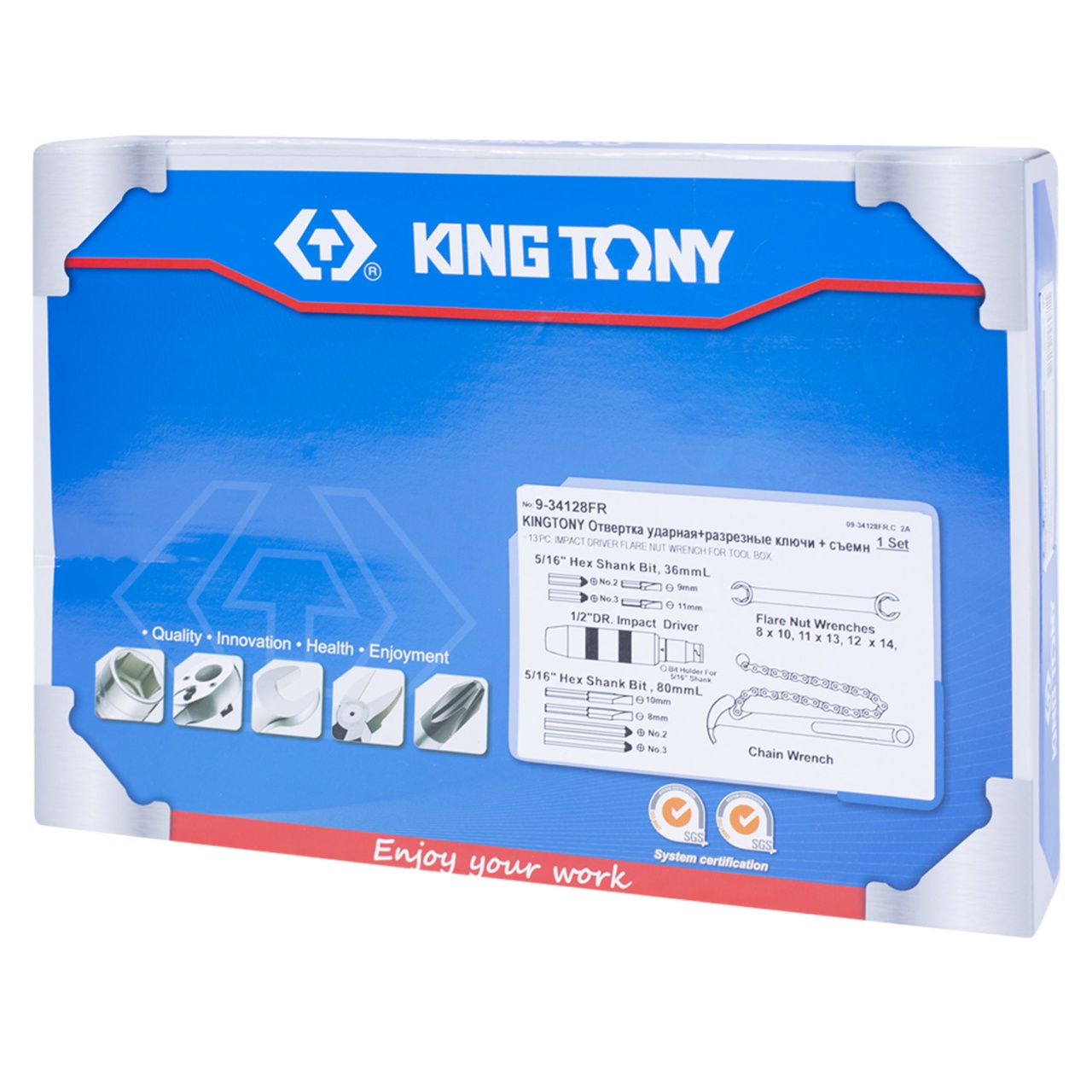 Набор разрезных ключей, ударная отвертка и съемник масляных фильтров, ложемент, 14 предметов KING TONY 9-34128FR Набор разрезных ключей, ударная отвертка и съемник масляных фильтров, ложемент, 14 предметов KING TONY 9-34128FR купить по цене 5 690 ₽ в интернет магазине ТЕХСАД