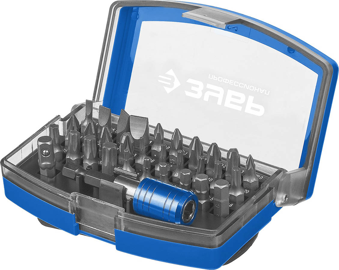 ЗУБР 32 шт, Cr-Mo, набор бит ПРО-32 26394-H32 купить по цене 940 ₽ в интернет магазине ТЕХСАД