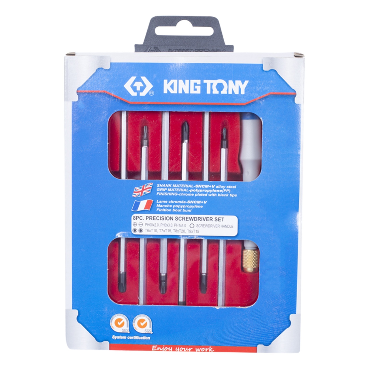Набор прецизионная отвертка с насадками, 8 предметов KING TONY 32607MR купить по цене 1 690 ₽ в интернет магазине ТЕХСАД
