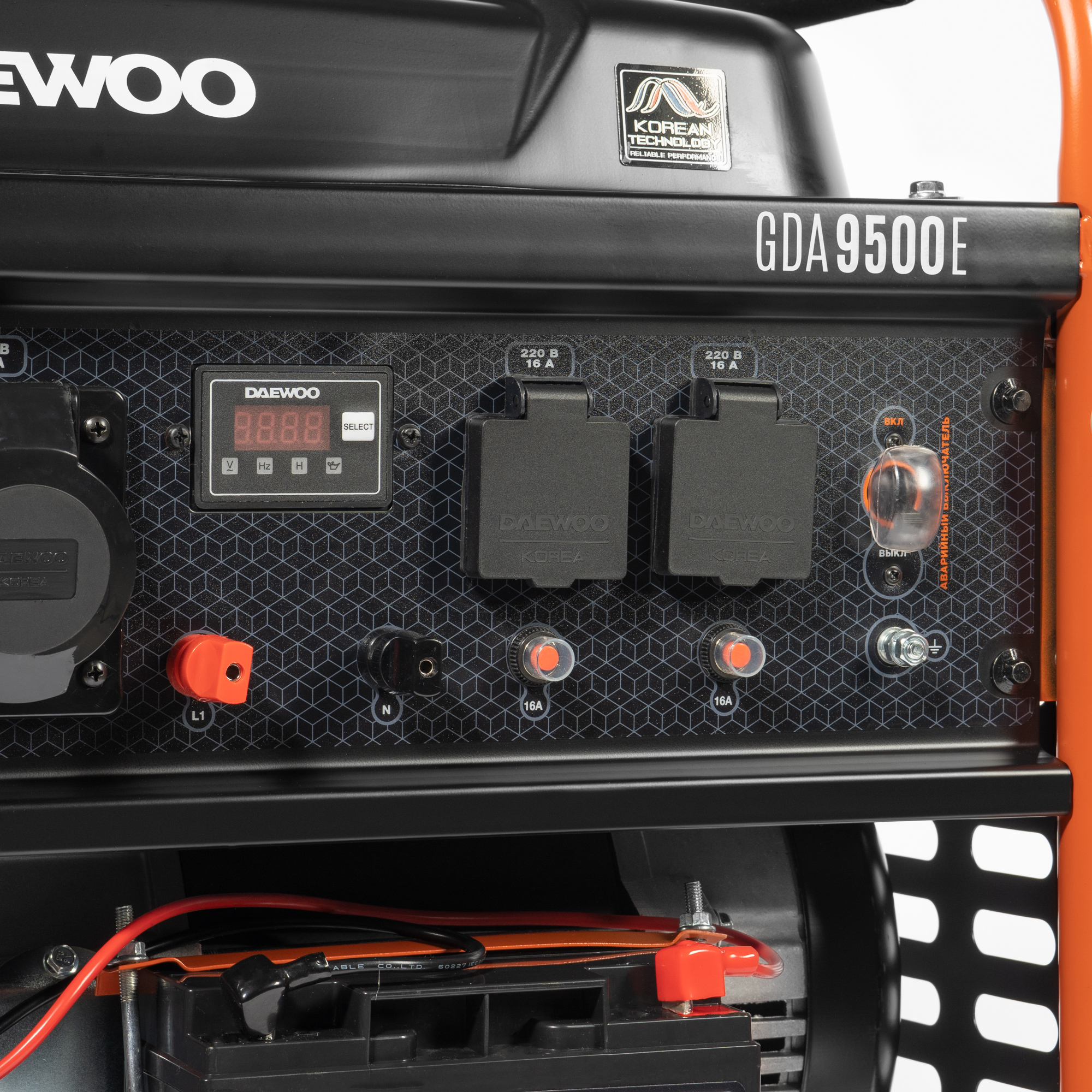 Бензиновый генератор DAEWOO GDA 9500E купить по цене 119&nbsp;990 ₽ в интернет магазине ТЕХСАД