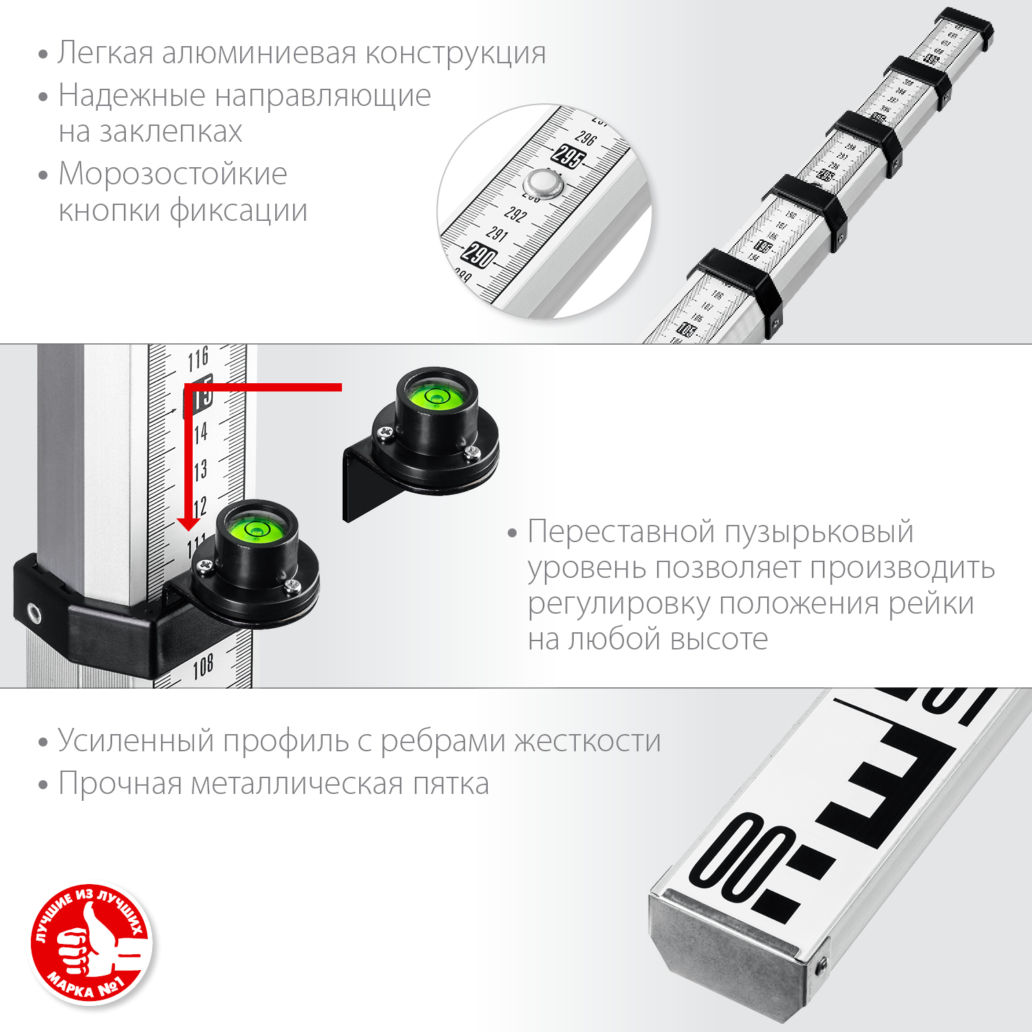 ЗУБР 5 м, рейка геодезическая РГ 5 34948-5 купить по цене 3 180 ₽ в интернет магазине ТЕХСАД
