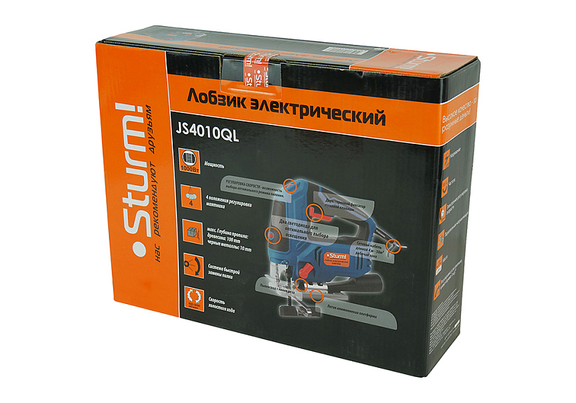 Лобзик электрический Sturm! JS4010QL купить по цене 5&nbsp;990 ₽ в интернет магазине ТЕХСАД