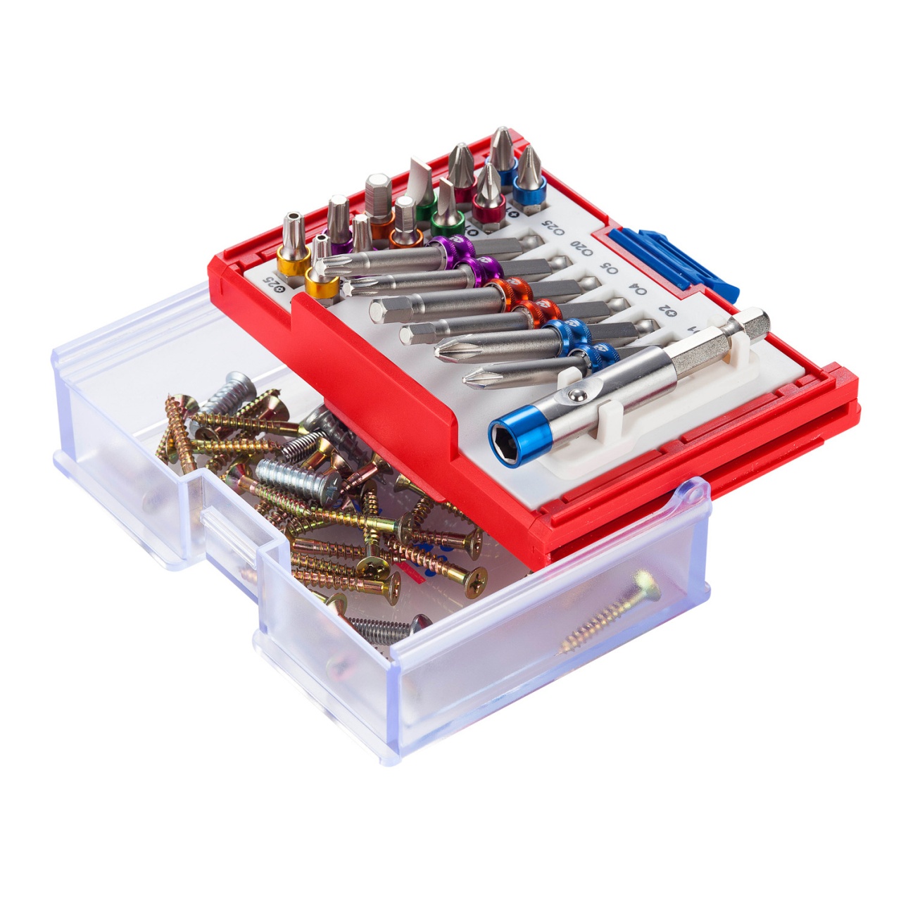 Набор вставок (бит) 1/4'', PH, PZ, Hex, Torx, Slotted, 19 предметов МАСТАК 058-10019C купить по цене 2 600 ₽ в интернет магазине ТЕХСАД