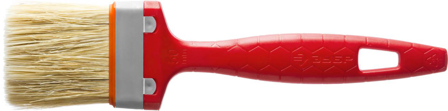 ЗУБР 50 мм, 2'', светлая натуральная щетина, пластмассовая ручка, кисть плоская УНИВЕРСАЛ 01015-050 Стандарт купить по цене 135 ₽ в интернет магазине ТЕХСАД