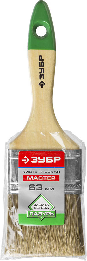 ЗУБР 63 мм, 2 1/2'', щетина смешанная, кисть малярная плоская 4-01009-063 Мастер купить по цене 108 ₽ в интернет магазине ТЕХСАД