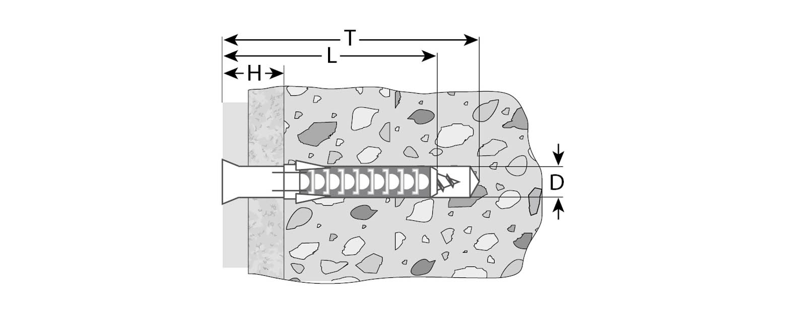 ЗУБР 10 x 160 мм, 4 шт., шлиц Pz, в комплекте с оцинкованным шурупом, дюбель рамный нейлоновый 4-301456-10-160 купить по цене 159 ₽ в интернет магазине ТЕХСАД