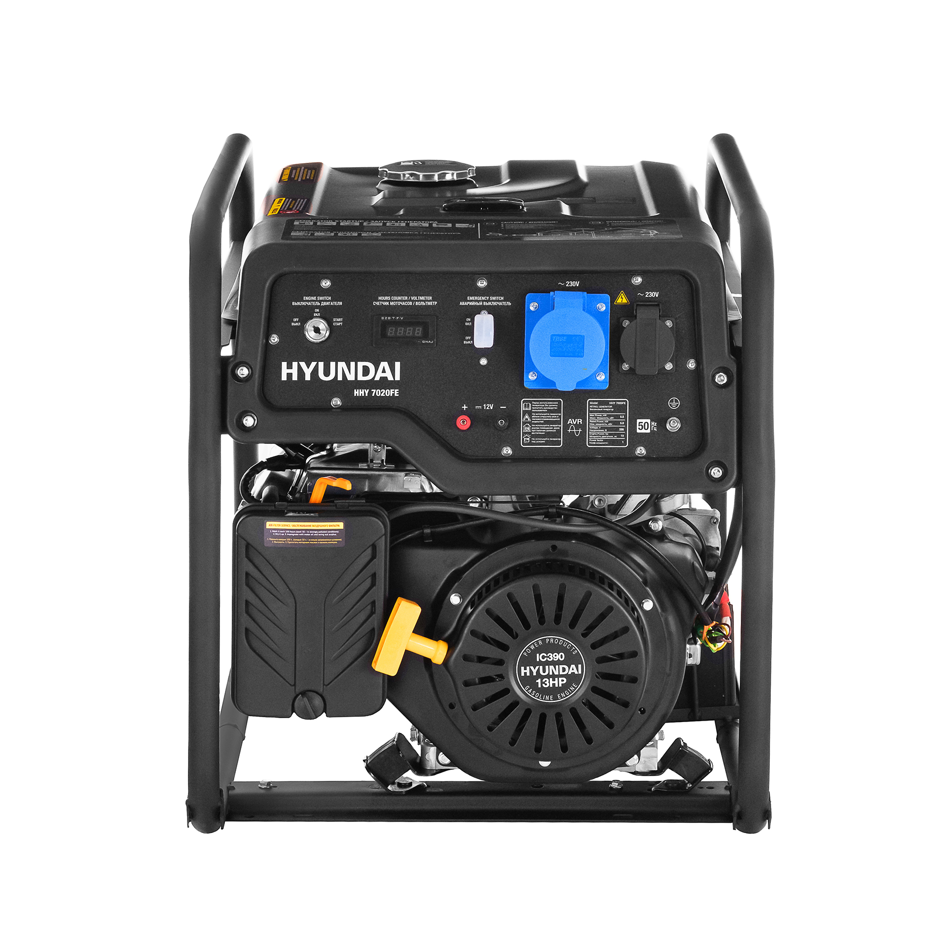 Бензиновый генератор HYUNDAI HHY 7020FE купить по цене 87 290 ₽ в интернет магазине ТЕХСАД