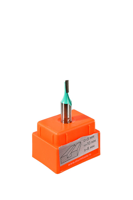 RB01-081003 Фреза пазовая прямая с одним лезвием DxHxL 3x10x52 мм, хв.8 Sturm! купить по цене 120 ₽ в интернет магазине ТЕХСАД