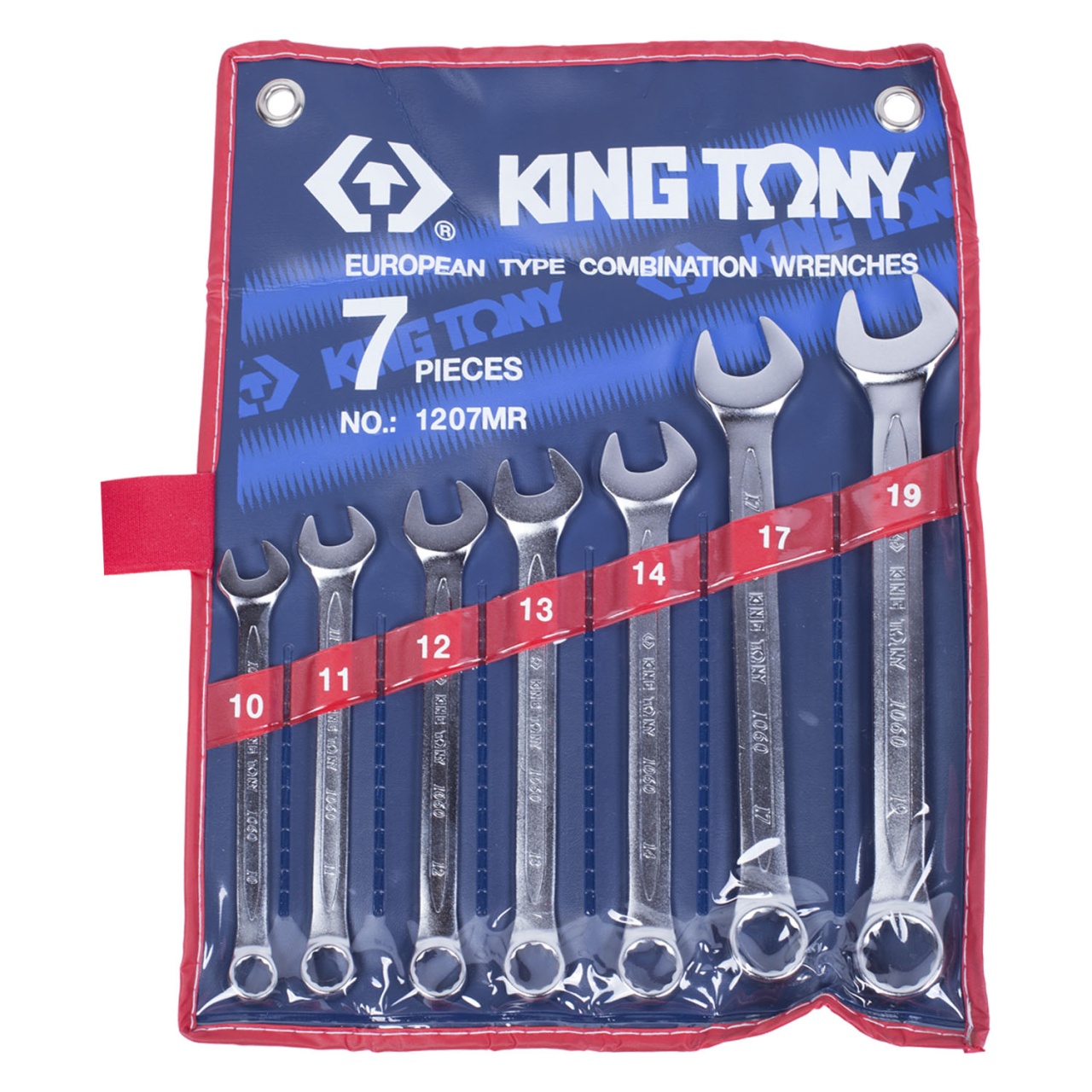 Набор комбинированных ключей, 10-19 мм, 7 предметов KING TONY 1207MR купить по цене 3 160 ₽ в интернет магазине ТЕХСАД