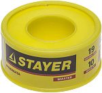 STAYER толщина 0,075 мм, плотность 0,40 г/см3, ширина 19 мм, фум лента 12360-19-040 купить по цене 69 ₽ в интернет магазине ТЕХСАД