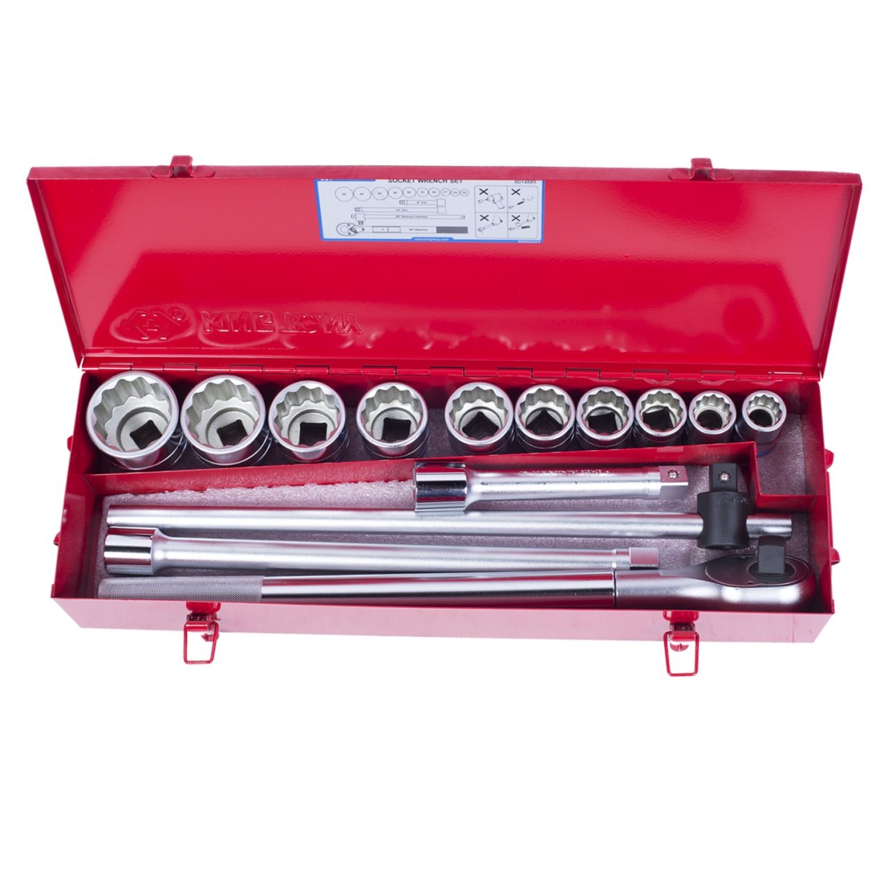 Набор торцевых головок с принадлежностями 3/4'', двенадцатигранные, 22-50 мм, 14 предметов KING TONY 6014MR купить по цене 24 600 ₽ в интернет магазине ТЕХСАД