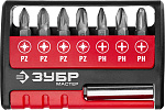 ЗУБР 8 шт., набор бит с адаптером МХ-8 26089-H8 купить по цене 340 ₽ в интернет магазине ТЕХСАД
