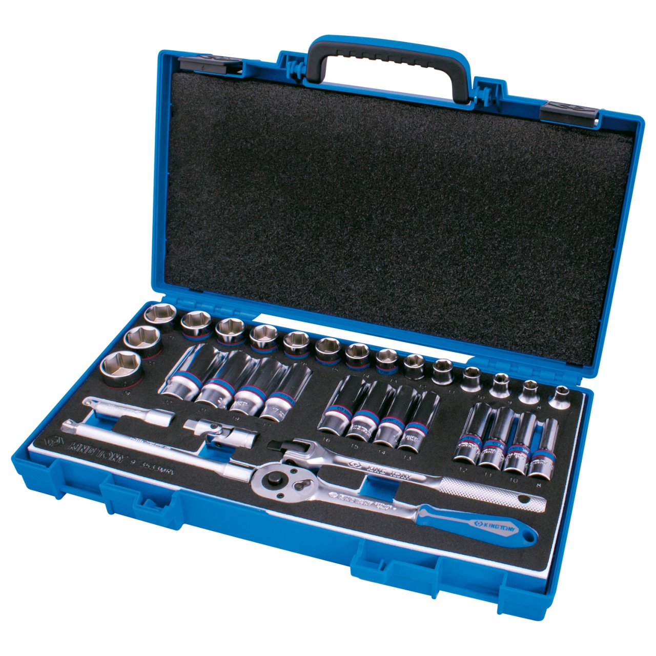 Набор торцевых головок с принадлежностями 3/8'', шестигранные, 7-24 мм, 33 предмета KING TONY 3533MRV купить по цене 12 400 ₽ в интернет магазине ТЕХСАД