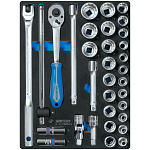 Набор торцевых головок 1/2'' с принадлежностями, двенадцатигранные, ложемент, 33 предмета KING TONY 9-4233MRV04 Набор торцевых головок 1/2'' с принадлежностями, двенадцатигранные, ложемент, 33 предмета KING TONY 9-4233MRV04 купить по цене 18 700 ₽ в интернет магазине ТЕХСАД