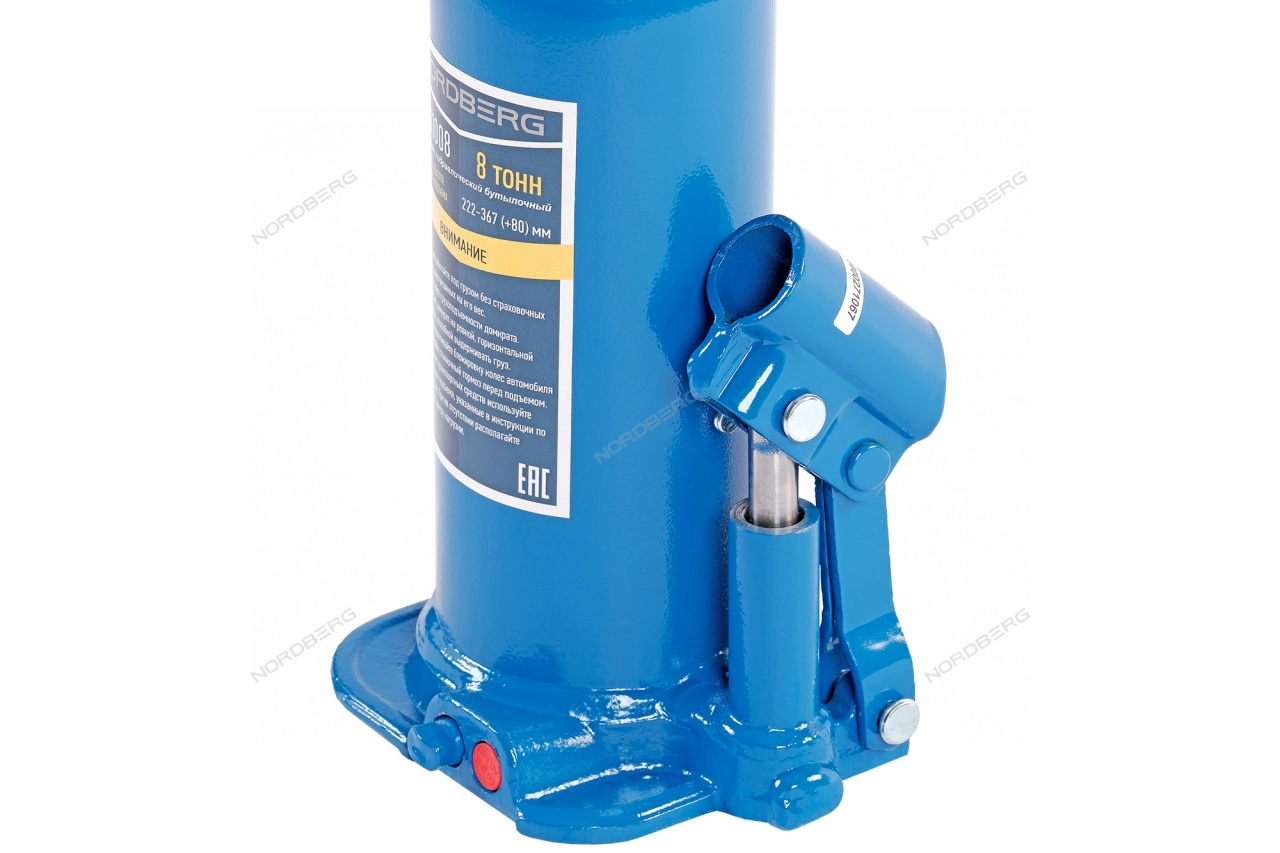 Домкрат бутылочный 8 т NORDBERG N31008 купить по цене 2 793 ₽ в интернет магазине ТЕХСАД