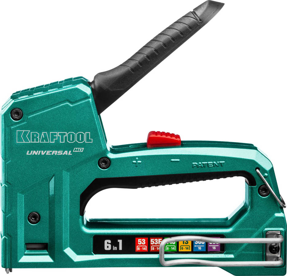 KRAFTOOL 6-в-1, тип 53, 53F, 140, 13, 300, 500, степлер для скоб Universal HD 3188 купить по цене 3 290 ₽ в интернет магазине ТЕХСАД