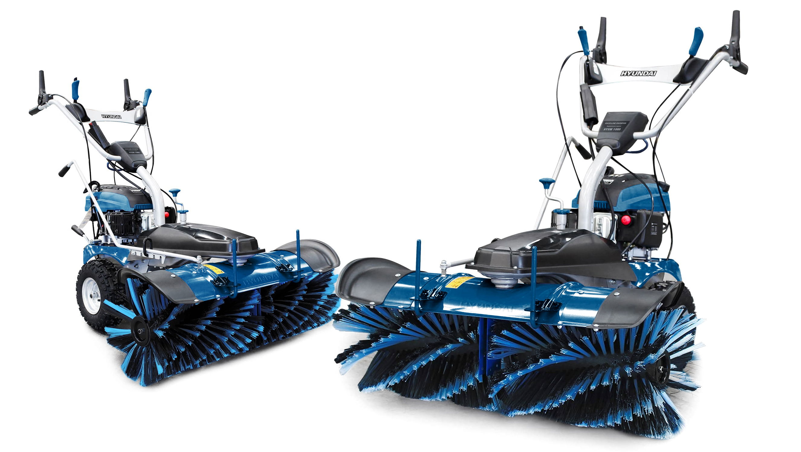 Бензиновая подметальная машина Hyundai HYSW 1000 с электростартером купить по цене 147&nbsp;990 ₽ в интернет магазине ТЕХСАД