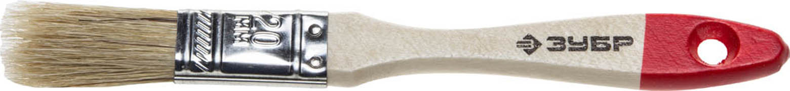 ЗУБР 20 мм, 3/4'', щетина натуральная светлая, кисть малярная плоская УНИВЕРСАЛ 4-01001-020 Стандарт купить по цене 34 ₽ в интернет магазине ТЕХСАД