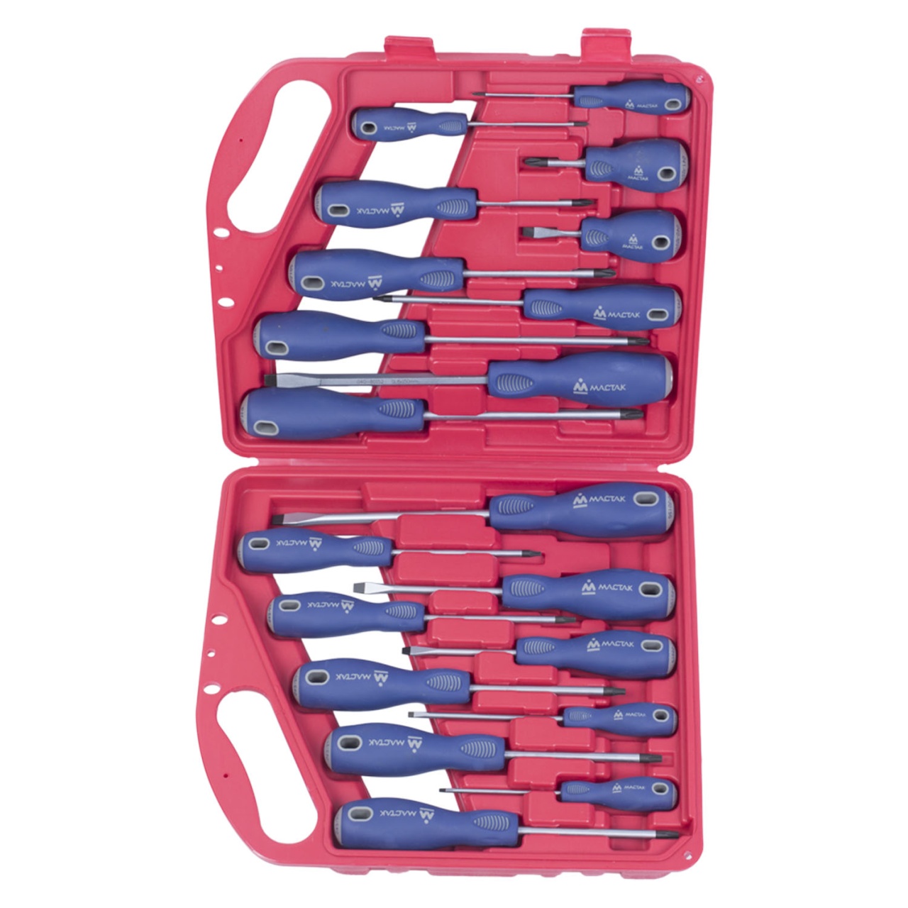 Набор отверток в пластиковом кейсе, 20 предметов МАСТАК 04-20C купить по цене 7 940 ₽ в интернет магазине ТЕХСАД