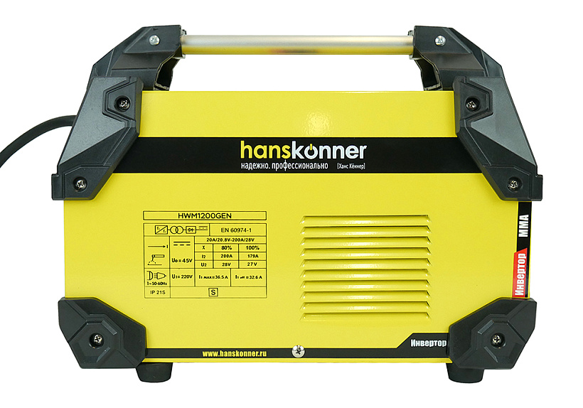 Сварочный инвертор Hanskonner HWM1200GEN купить по цене 16&nbsp;450 ₽ в интернет магазине ТЕХСАД