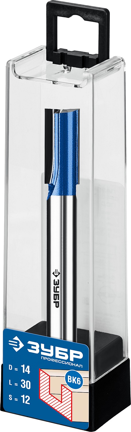 ЗУБР 14 x 30 мм, хвостовик 12 мм, фреза пазовая прямая с нижними подрезателями 28755-14-30 Профессионал купить по цене 800 ₽ в интернет магазине ТЕХСАД