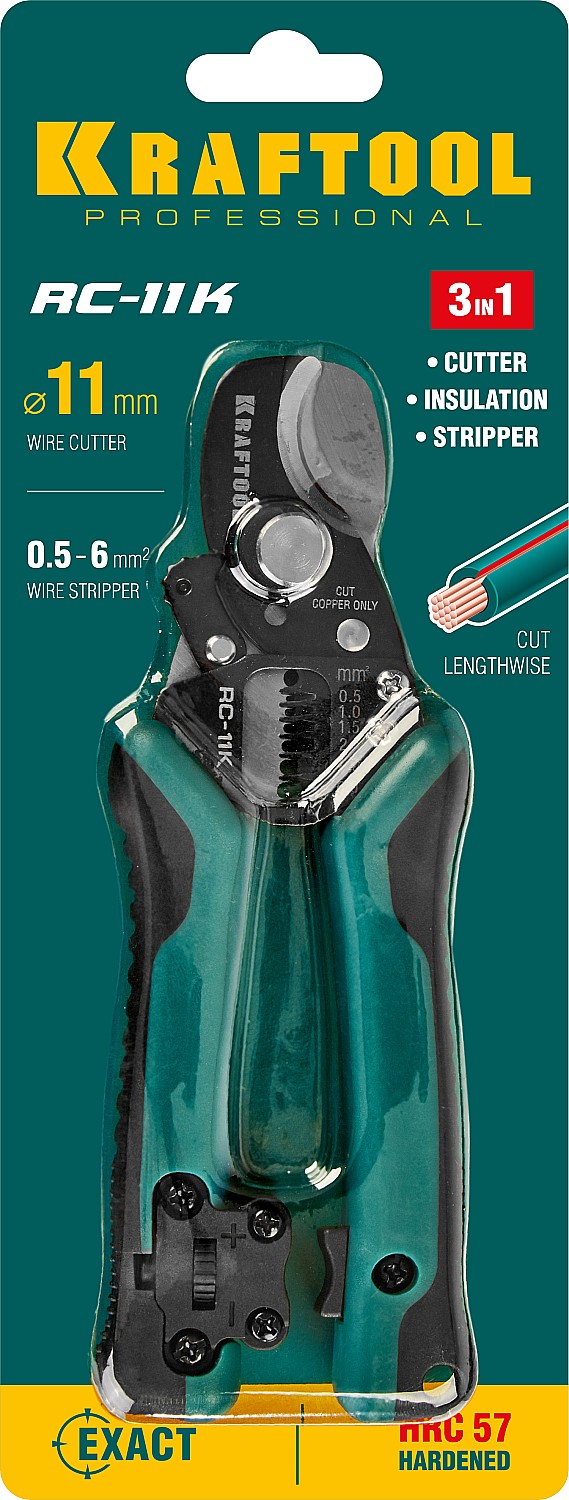 KRAFTOOL 168 мм, до 11 мм, кабелерез многофункциональный RC-11K 22696-3 купить по цене 3&nbsp;320 ₽ в интернет магазине ТЕХСАД