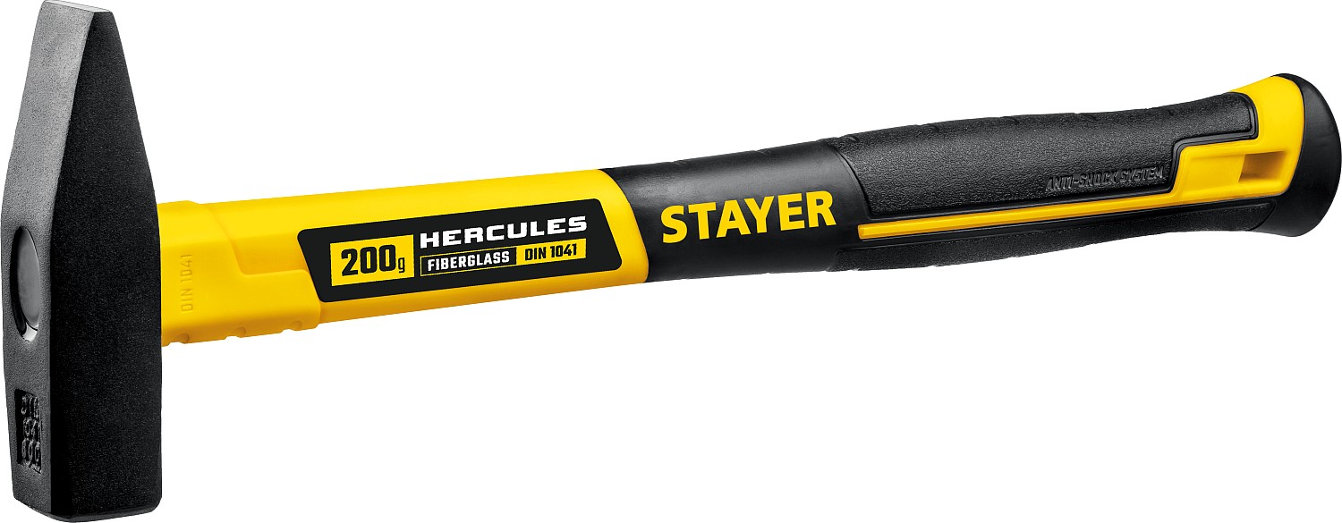STAYER 200 г, с фиберглассовой рукояткой, молоток слесарный Hercules 20050-02_z02 купить по цене 440 ₽ в интернет магазине ТЕХСАД