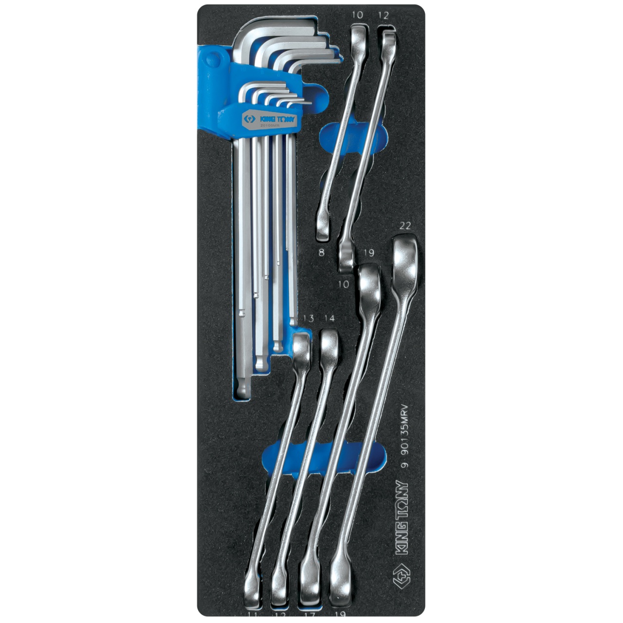 Набор разрезных ключей и шестигранники Г-образные, ложемент, 15 предметов KING TONY 9-90135MRV купить по цене 7 580 ₽ в интернет магазине ТЕХСАД