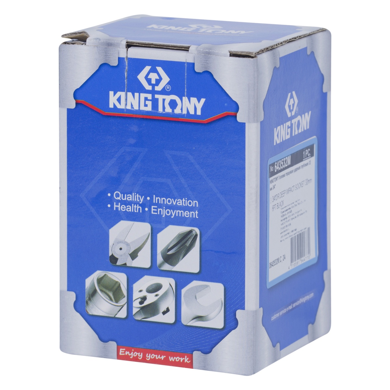 Головка торцевая ударная глубокая шестигранная 3/4'', 32 мм KING TONY 643532M купить по цене 1 680 ₽ в интернет магазине ТЕХСАД