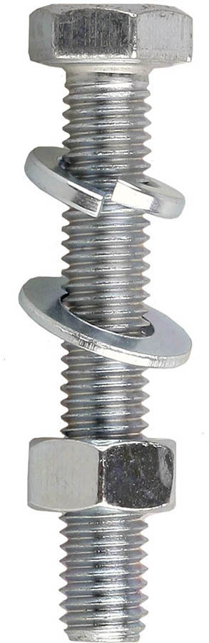 ЗУБР M10 x 60 мм, 2 шт., болт с шестигранной головкой в комплекте с гайкой, шайбой, шайбой пружинной 4-303436-10-060 купить по цене 40 ₽ в интернет магазине ТЕХСАД