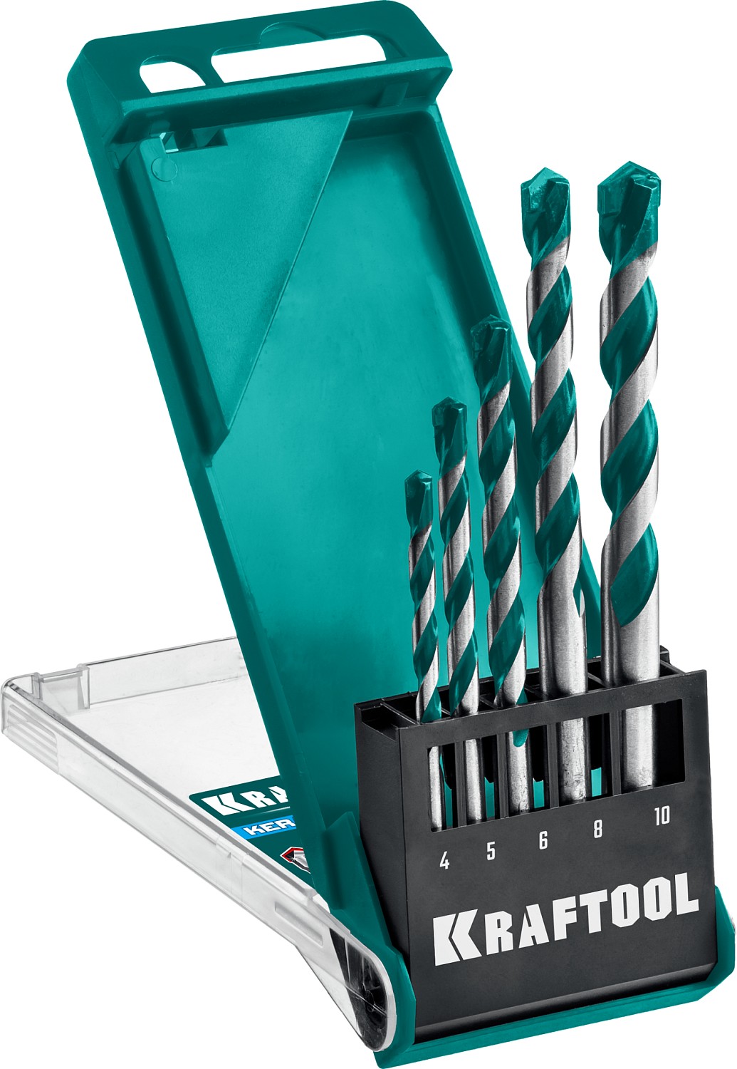 KRAFTOOL 5 шт: Ø 4-5-6-8-10 мм набор сверл по керамограниту с твердосплавной пластиной KERAMO 29175-H5 купить по цене 2 100 ₽ в интернет магазине ТЕХСАД