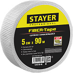 STAYER 5 см х 90 м, 3х3 мм, cетка стеклотканевая самоклеящаяся FIBER-Tape 1246-05-90_z01 купить по цене 430 ₽ в интернет магазине ТЕХСАД