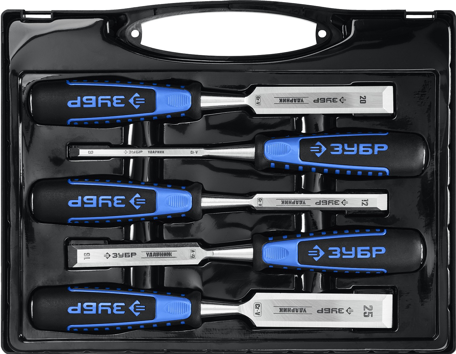 ЗУБР 5 шт, 6/12/16/20/25 мм, набор стамесок 18097-H5 Профессионал купить по цене 2 760 ₽ в интернет магазине ТЕХСАД