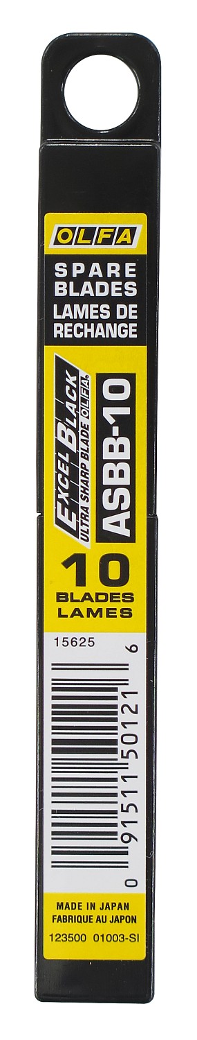 OLFA 9 мм, 10 шт, лезвие сегментированные EXCEL BLACK OL-ASBB-10 купить по цене 420 ₽ в интернет магазине ТЕХСАД