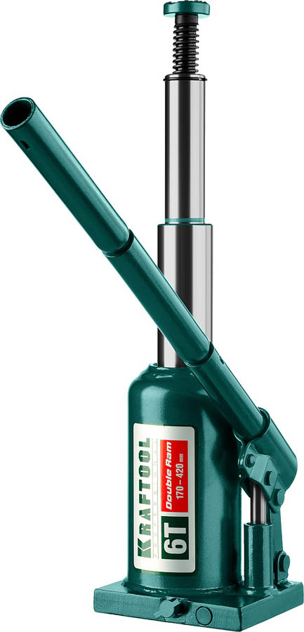 KRAFTOOL 6 т, 170-420 мм, домкрат гидравлический бутылочный сварной телескопический Double Ram 43463-6 KRAFTOOL 6 т, 170-420 мм, домкрат гидравлический бутылочный сварной телескопический Double Ram 43463-6 купить по цене 4 390 ₽ в интернет магазине ТЕХСАД