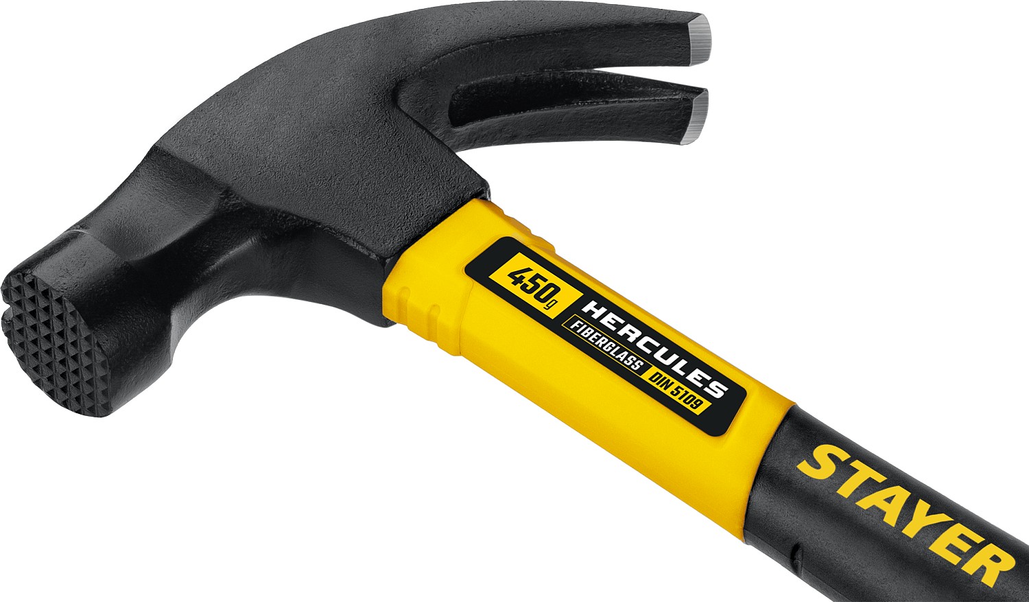 STAYER 450 г, молоток-гвоздодер с фиберглассовой рукояткой Hercules-M 2027-450_z01 Professional купить по цене 820 ₽ в интернет магазине ТЕХСАД