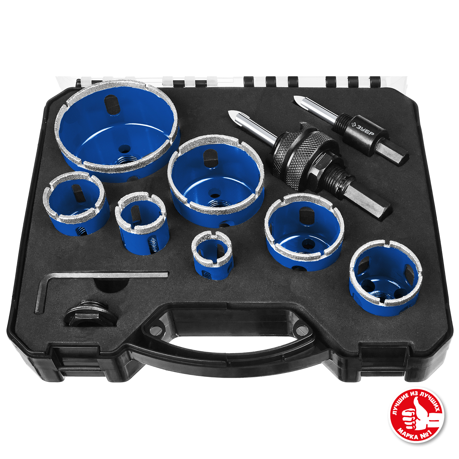 ЗУБР 7 шт: d=20, 25, 32, 35, 40, 50, 68 мм, набор алмазных коронок с оснасткой 29870-H7_z01 ЗУБР 7 шт: d=20, 25, 32, 35, 40, 50, 68 мм, набор алмазных коронок с оснасткой 29870-H7_z01 купить по цене 7 250 ₽ в интернет магазине ТЕХСАД