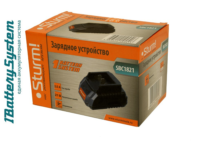 SBC1821 зарядное устройство Sturm! 1BatterySystem 18 В, 2 А купить по цене 990 ₽ в интернет магазине ТЕХСАД