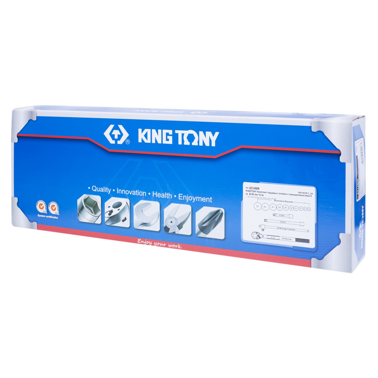 Набор торцевых головок с принадлежностями 3/4'', шестигранные, 22-50 мм, 14 предметов KING TONY 6314MR купить по цене 24 850 ₽ в интернет магазине ТЕХСАД