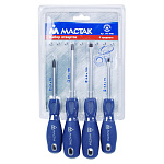 Набор отверток, 4 предмета МАСТАК 04-4HB купить по цене 1 610 ₽ в интернет магазине ТЕХСАД