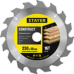 STAYER Ø 230 x 30 мм, 16T, пильный диск по дереву с гвоздями 3683-230-30-16 купить по цене 346 ₽ в интернет магазине ТЕХСАД